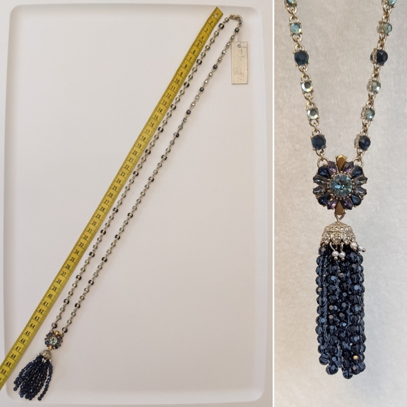 MARCHESA *NWT* Celestial Pendant Beaded Tassel Necklace - Picture 14 of 16